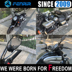 FENRIR Universal Motorcycle Side Mirror CNC Aluminum Alloy Anti-glare Curved Lens Big view Anti-vibration Street sports Cruise Adventure Scooter