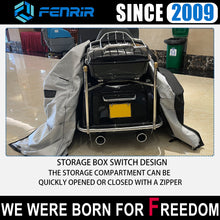 Charger l&#39;image dans la galerie, FENRIR 111&quot; Inch 281CM 420D Trike Motorcycle Cover Waterproof Outdoor Storage Exhaust Pipe Anti-Scalding Antenna Hole for FREEWHEELER TRI Glide Ultra CVO TRI Glide Trike Goldwing Trike Roadmaster