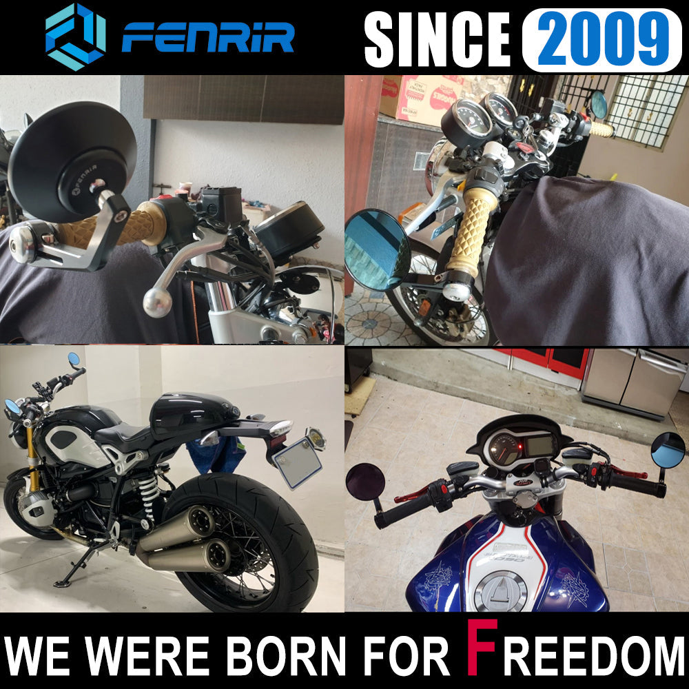 FENRIR Motorcycle Handlebar Bar End Mirrors For Kawasaki Z125 PRO Z250SL Z650 ESTRELLA250 NINJA250SL NINJA650