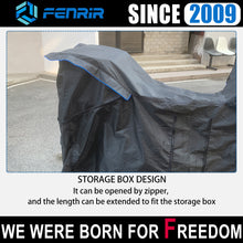 Charger l&#39;image dans la galerie, FENRIR 420D Oxford Cloth 80&quot; 205CM Motorcycle Cover Exhaust Pipe Anti-Scalding Waterproof Outdoor Outside Storage Length Extension Function top Box Design Windshield Design for Scooter