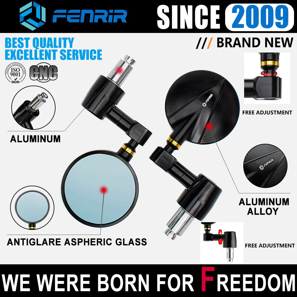 FENRIR Motorcycle Handlebar Bar End Mirrors For ADV150 ADV350 CB125R CB125F CB150R CB190R CB223S CB750 GB350 FTR223 GROM MONKEY MSX125 NAVI PCX Rebel CMX1100