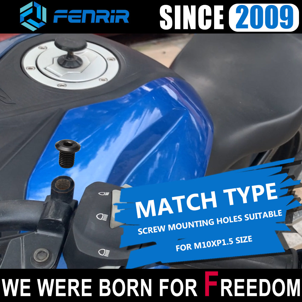 FENRIR Motorcycle mirror Hole Plug 304 Stainless steel M10XP1.5 2 pieces For RnineT S1000R F800R F900R R1200R R1250R K1200R K1300R
