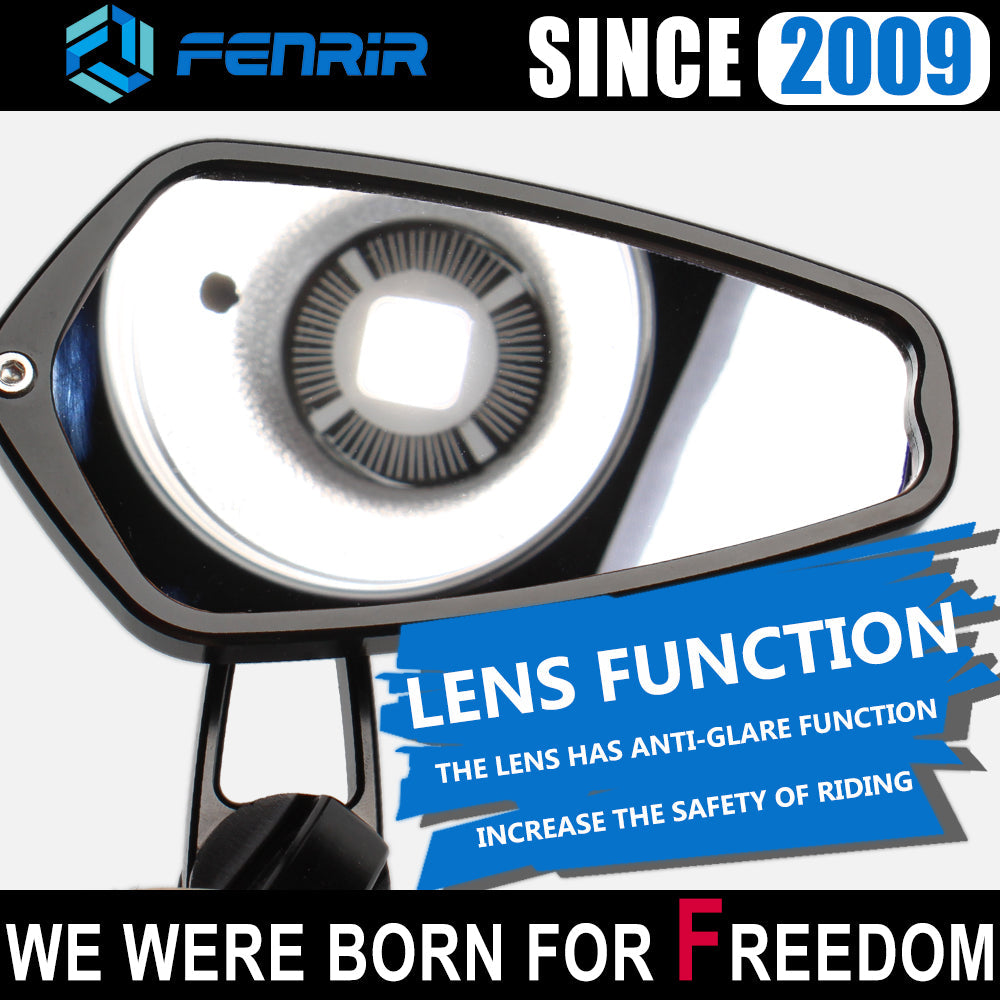 FENRIR Motorcycle Handlebar Bar End Mirrors Mirror For KAWASAKI Z125 PRO Z250SL Z650 ESTRELLA250 NINJA250SL NINJA650
