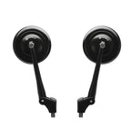 FENRIR Emark CNC Aluminiumlegering Svart Motorcykel Sidostyrespegel Universal Retro Rund För Adventure Dual Sport Naked Street Cruiser Scooter 801-0376