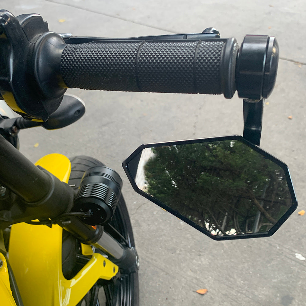 FENRIR CNC Alüminyum Alaşım Cafe Racer Siyah Motosiklet Bar Uç Aynaları Yan Gidon Aynası Spor Çıplak Sokak Cruiser Scooter Için Evrensel Dikiz