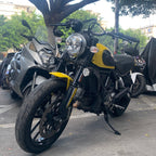 FENRIR CNC Aluminium Alloy Cafe Racer Cermin Hujung Bar Motosikal Hitam Cermin Bar Hendal Sisi Pandangan Belakang Universal Untuk Sukan Skuter Street Cruiser Telanjang