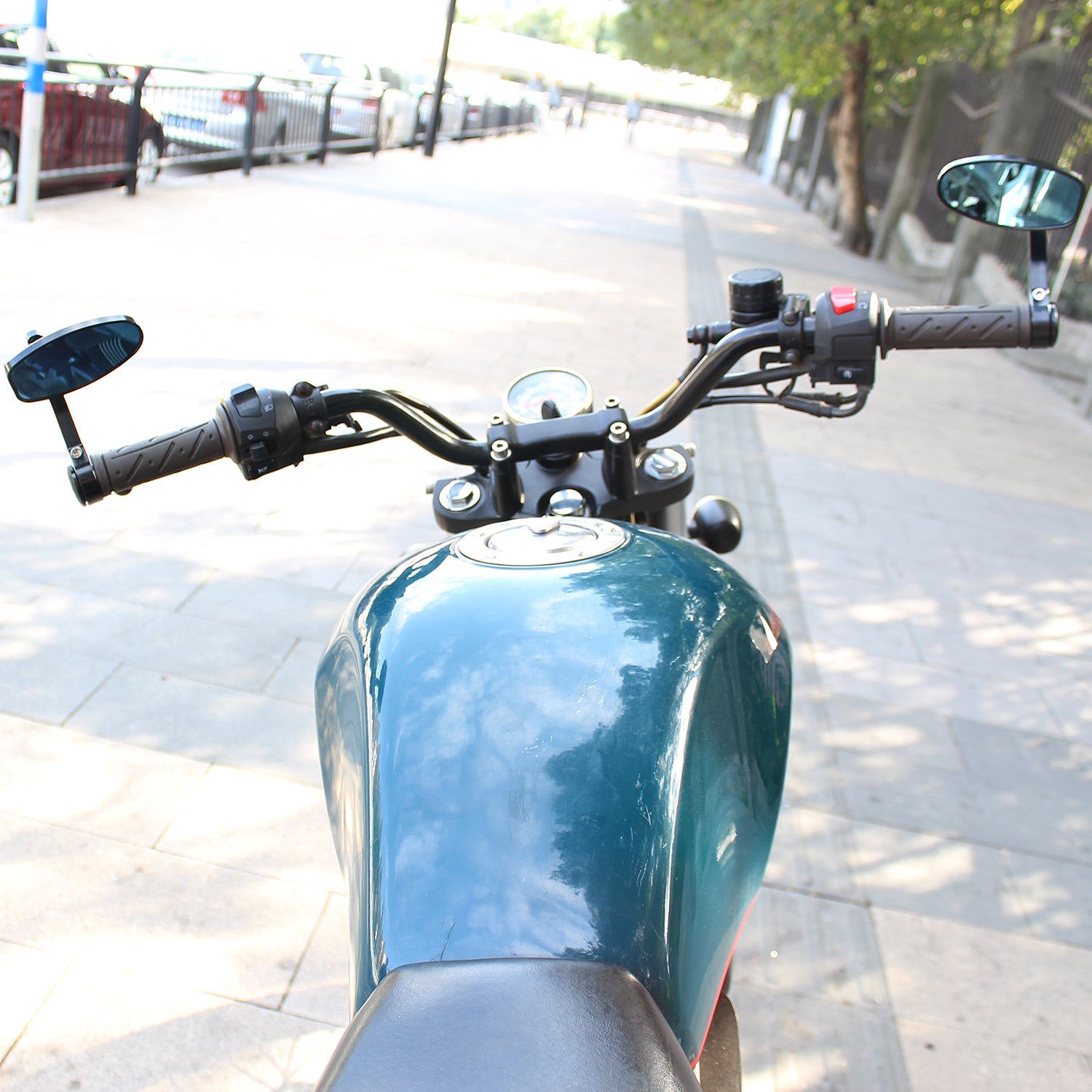 Espejo de extremo de manillar para motocicleta FENRIR para manillar de 1" PULGADA 25MM Dyna Vrod Iron883 Iron1200 Sportster883 Sportster1200 XR1200 Forty-Eight Seventy-Two Shadow Boulevard Vulcan