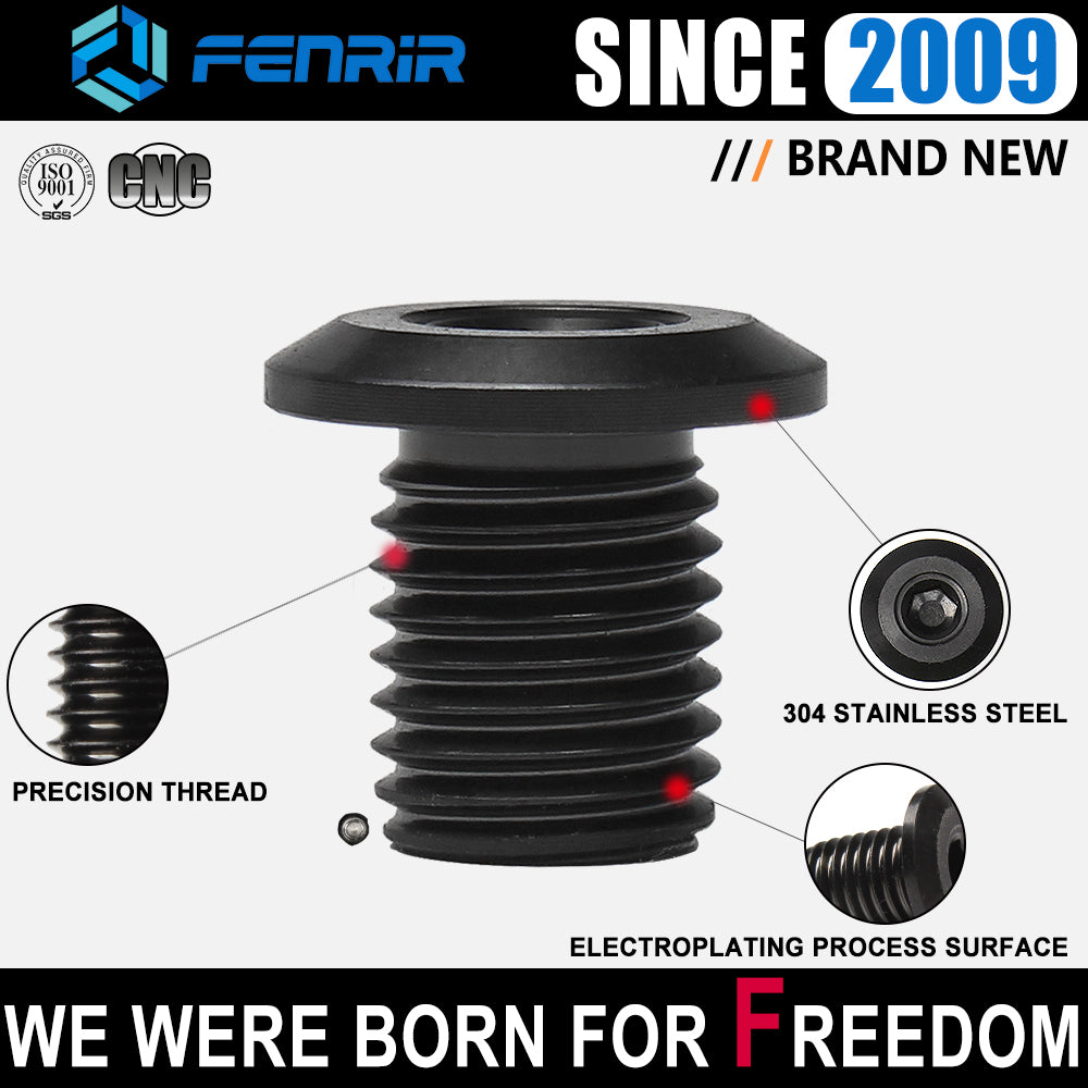 FENRIR Motorcycle mirror Hole Plug 304 Stainless steel For M8XP1.25 standard right-hand threads(clockwise)