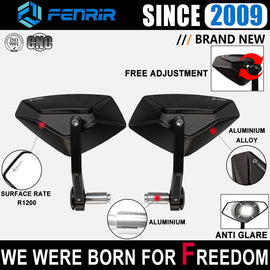 FENRIR Emark Motorcycle Handlebar Bar End Mirror for Monster1200/Monster1100/Monster950/Monster937/Monster821/Monster797/Monster796/ Monster795/Monster750/Monster696/Monster695/Monster S2R/Monster S4R/Diavel/XDiavel/Streetfighter V4/Streetfighter V2