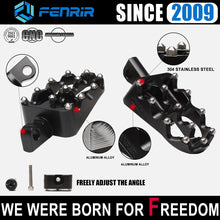 Load image into Gallery viewer, FENRIR Motorcycle Foot Pegs MX Thug Outlaw Club Style CNC Wide Footrest for Dyna Sportster Softail Vrod