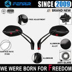 FENRIR Universal Motorcycle Side Mirror CNC Aluminum Alloy Anti-glare Curved Lens Big view Anti-vibration Street sports Cruise Adventure Scooter