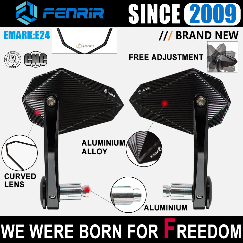 FENRIR EMARK Motorcycle Handlebar Bar End Mirrors For HONDA ADV150 ADV160 ADV350 CB125R CB125F CB150R CB190R CB223S CB750 GB350S FTR223 GROM MONKEY MSX125 NAVI PCX