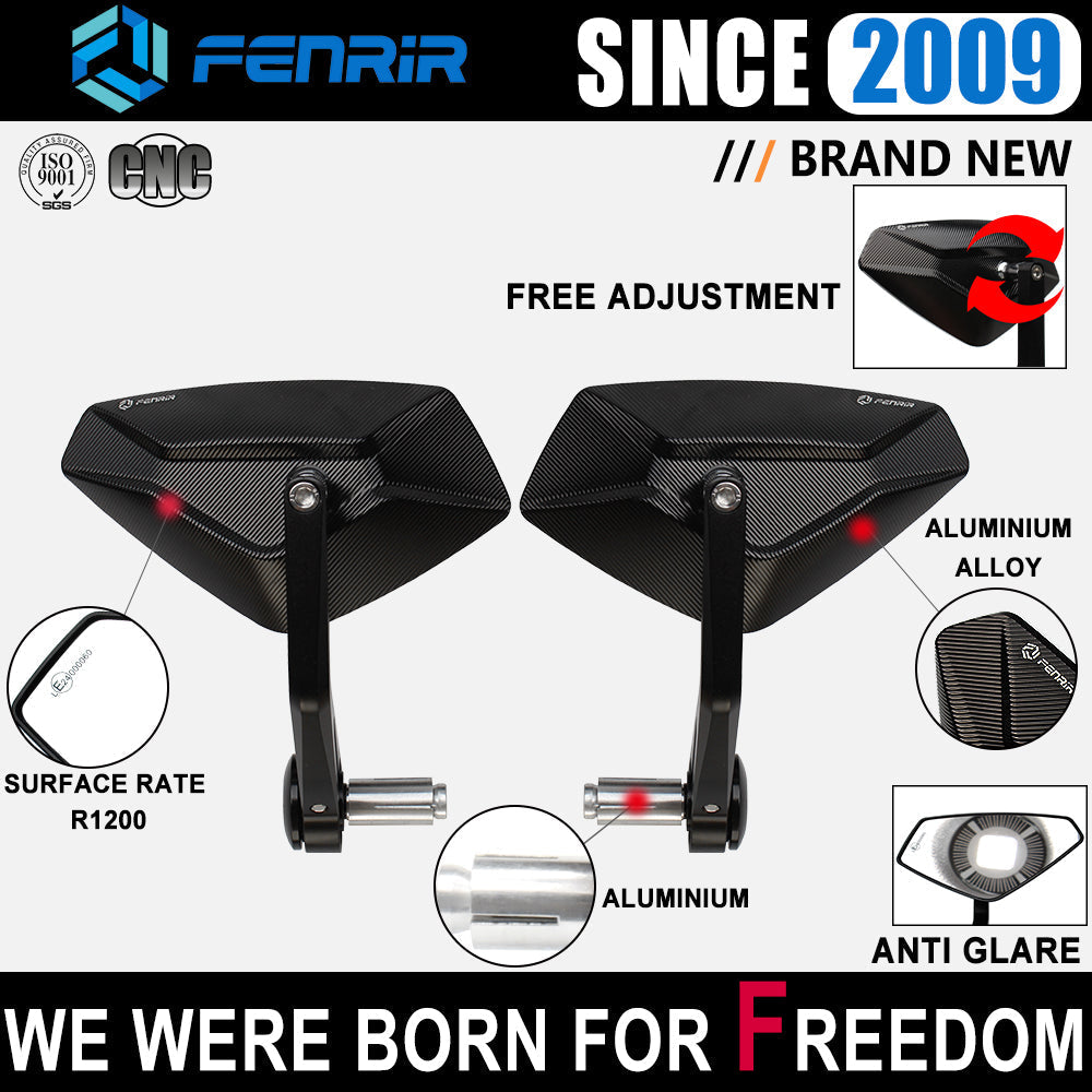 FENRIR Emark Motorcycle Handlebar Bar End Mirror for KTM Duke125 Duke200 Duke250 Duke390 Duke620 Duke640 Duke690 Duke790 Duke890 Duke950 Duke990 1290 Super Duke R 1290 Super Duke GT 1390 Super Duke