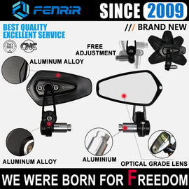 FENRIR Motorcycle Handlebar Bar End Mirrors Mirror For Cromwell125/Cromwell250/Cromwell1200/Felsberg125/ Felsberg250/ Sunray125/Rayburn125/Brixton/Crossfire125/Crossfire500
